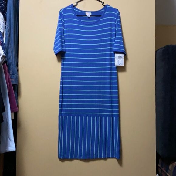 🆕 LULAROE NEW JULIA DRESS LARGE - Picture 1 of 2